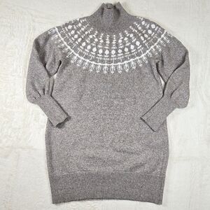 Free Assembly Women's Fair Isle Cozy Granola Sweater Dress Turtleneck Sz.L